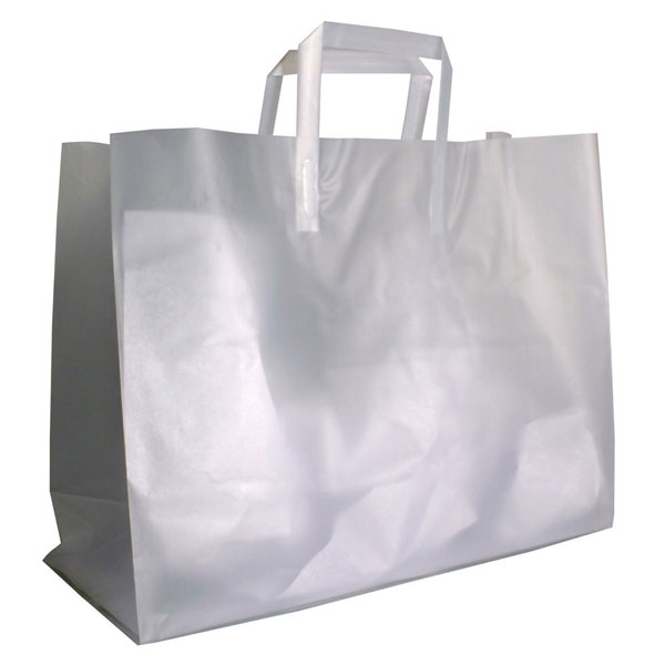 Large Frosted High Density Plastic Bags | Retail Shopping Bags And Gift Boxes | By Grand ...