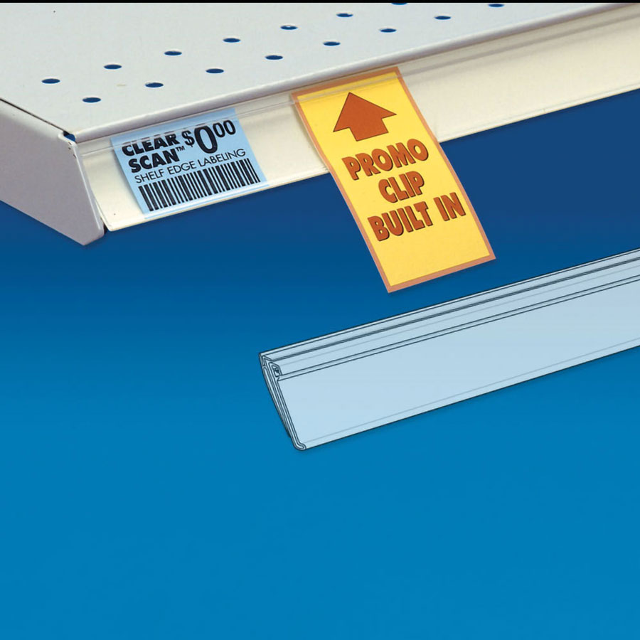 Clear Scan Shelf Edge Label Strips Lozier Gondola Retail Shelving Clear Scan Shelf Edge Label Strips View Larger