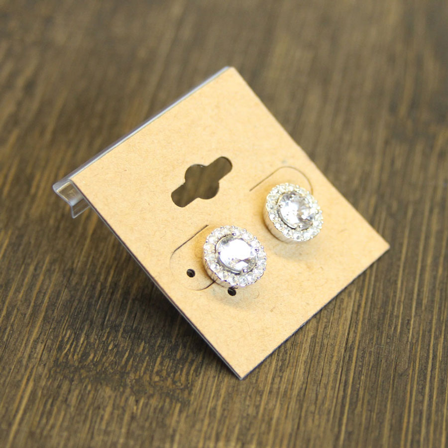 Kraft Paper Covered Plastic Earring Cards Retail Jewelry Displays Kraft Paper Covered Plastic Earring Cards