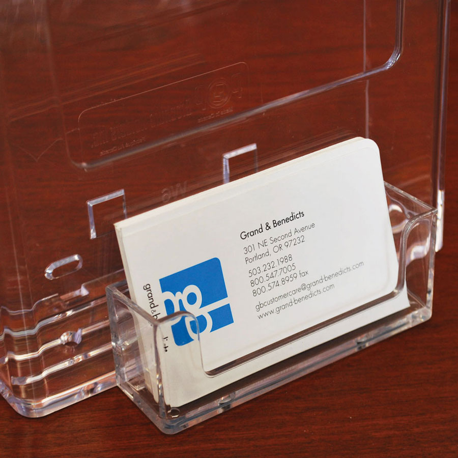 Horizontal Acrylic Countertop Business Card Holder