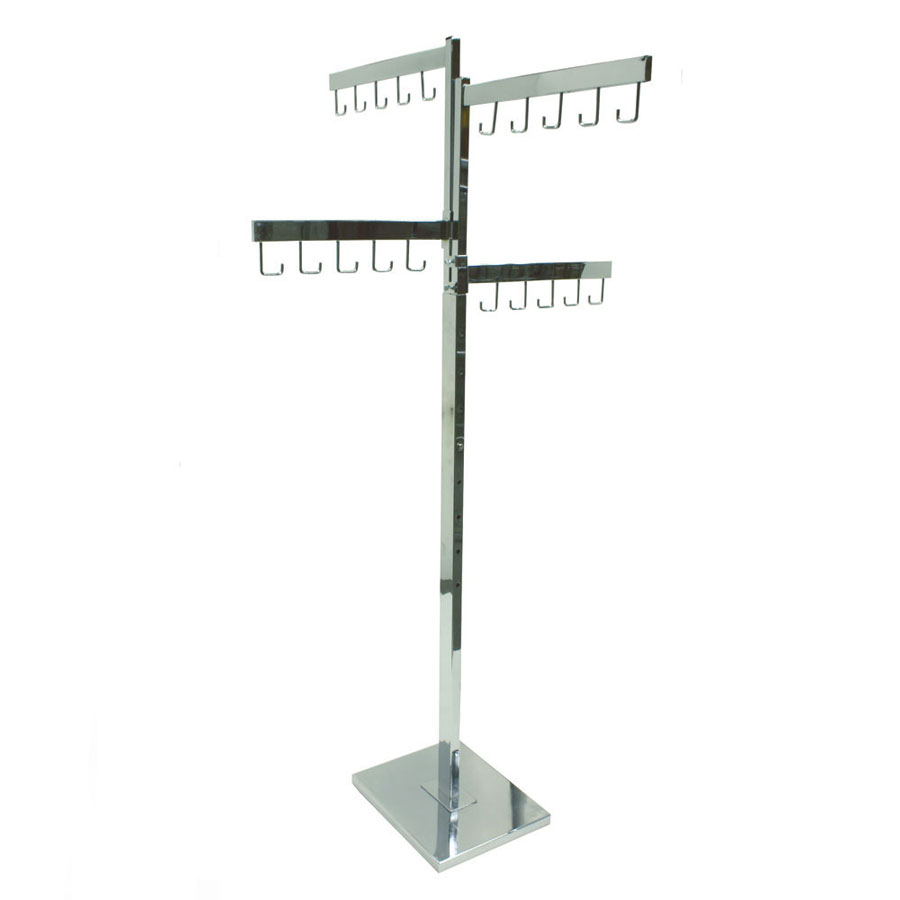 2 Way Chrome Handbag Rack With J Hooks Retail Arel Racks By 2 Way Chrome Handbag Rack With J Hooks
