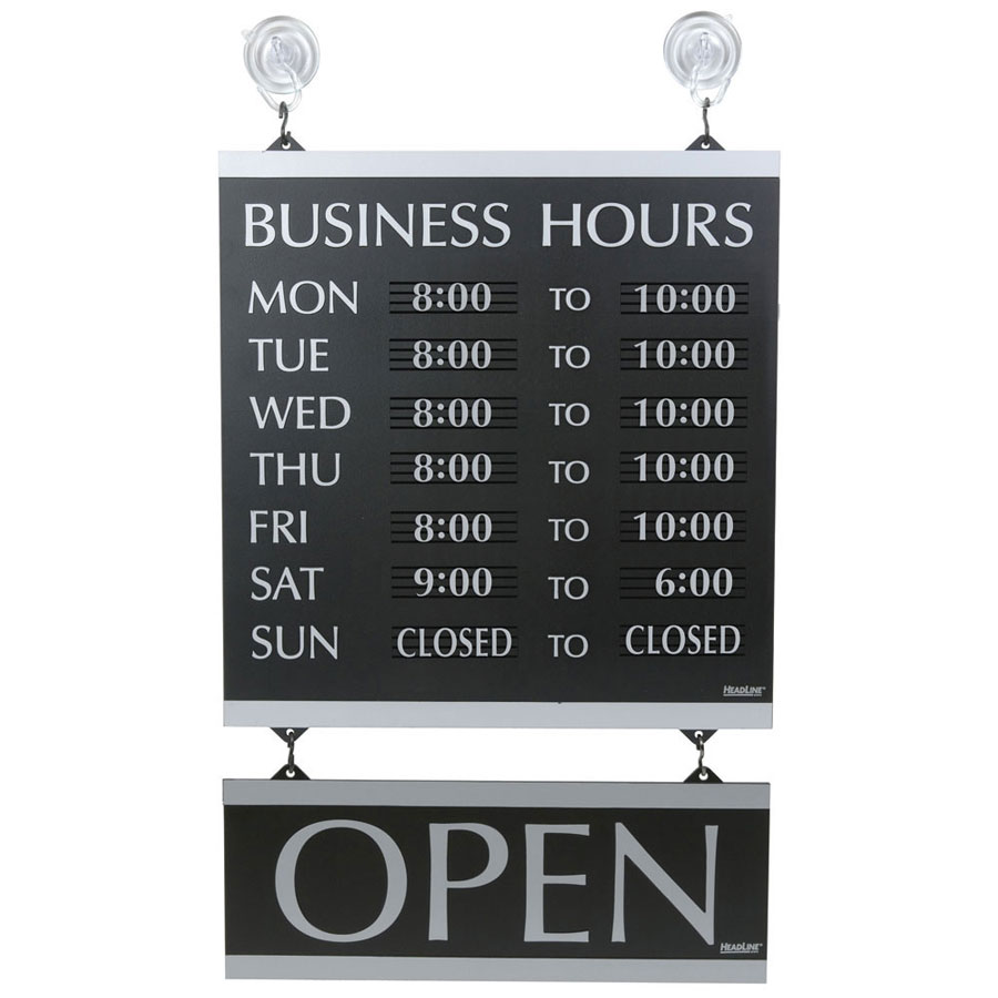 store closed signs